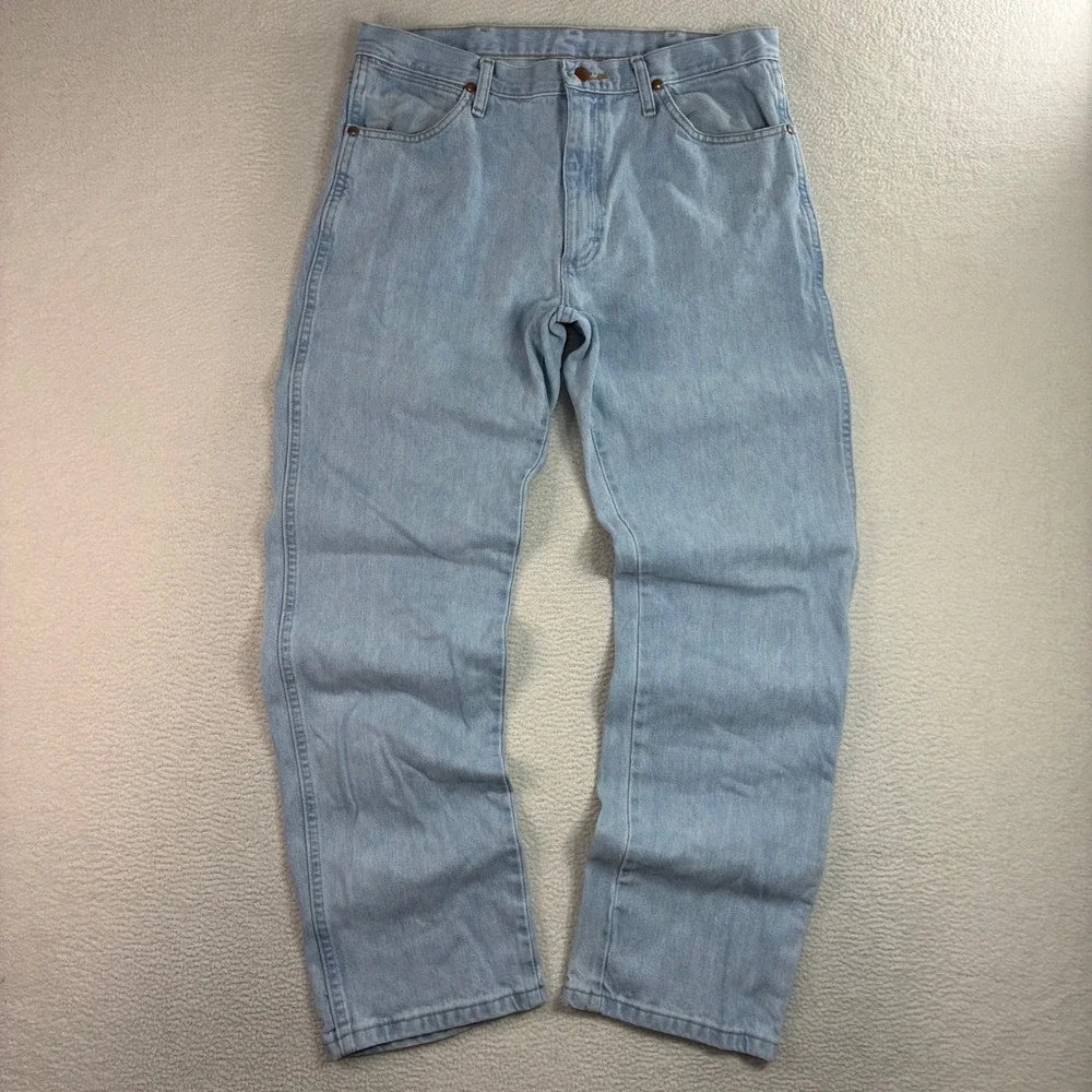 Wrangler 13MWZ Cowboy Cut Jeans Men 34x32 Blue Western Rodeo Bootcut Casual Work